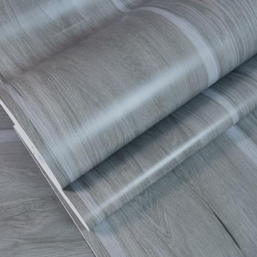 BOMENG Blue Wood Contact Paper Vinyl Wrap Wallpaper Peel & Stick Wall Decor by BOMENG