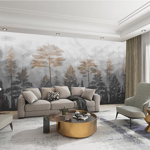 Abstract Forest Wallpaper Peel-and-Stick 58"x80" - Image 2