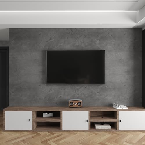 3yecao 48"×197" Extra Wide Thick Darker Grey Black Concrete Wallpaper Peel - Image 5