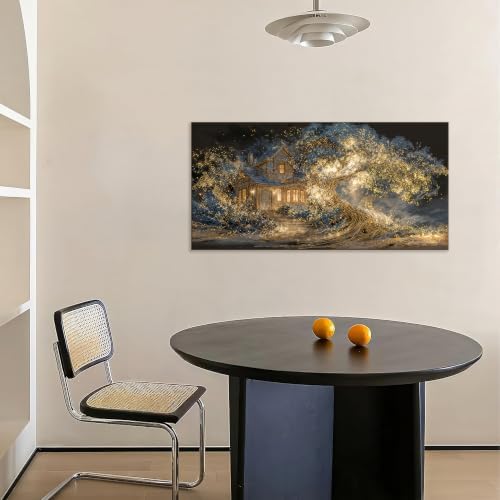 I@U Gold Tree vintage Canvas Wall Art Pictures - Image 4