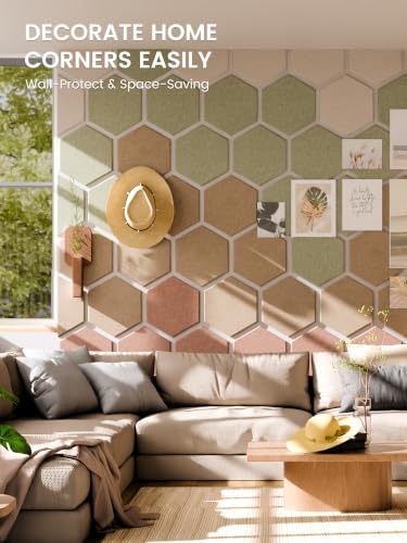 Fluxynara 8-Pack Hexagon Felt Bulletin Board Tiles - Image 4