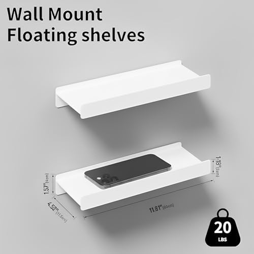 Small Shelves for Wall, Metal Floating Shelves Wall Mounted - Image 2