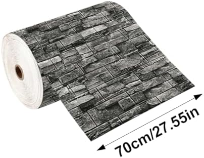 Waterproof Wall Panels 27.5" x 393" Faux Brick Wallpaper Peel and Stick Art - Image 2