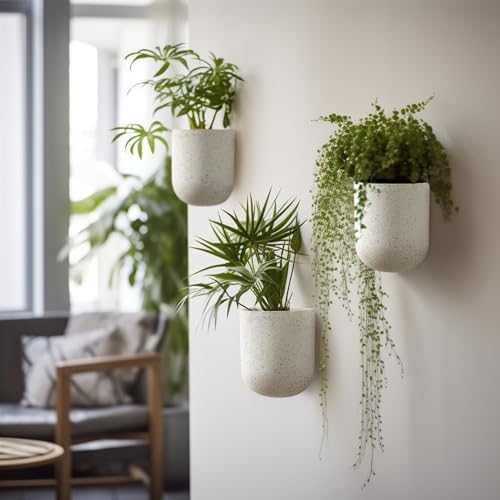 LA Jolie Muse Wall Planters for Indoor Plants, Hanging Flower Pots, 2 Pack - Image 2