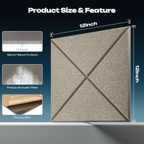Sonicism 12 Pack X-Lined Acoustic Panels - Image 2