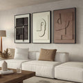 Large 3D Framed Abstract Wall Art Set, 3 Piece Modern Artwork by Cuspin