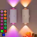 Rechargeable Motion Sensor Light Indoor, Magnetic RGB Wall Sconces 2 Pack by NINE+SQUARE+EGOU