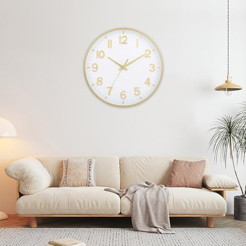 HZDHCLH 8 Inch Wall Clock Battery Operated Silent Non Ticking White Modern - Image 7