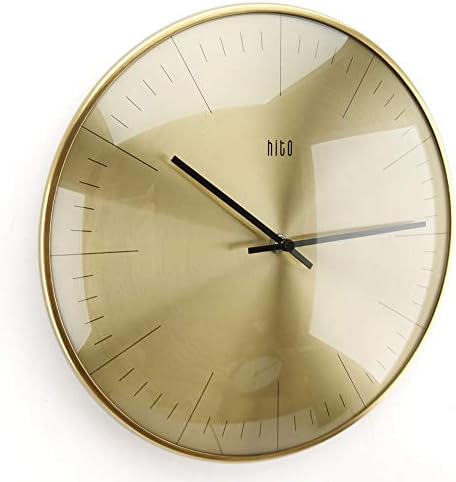 HITO Silent Non Ticking Wall Clock Glass Front Cover Accurate Sweep Movement 12 by hito