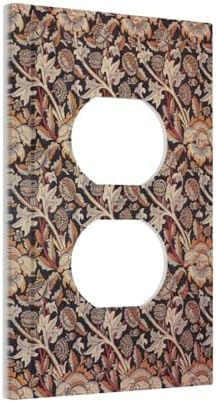 Outlet Covers Vintage William Morris Floral Plants 1 Gang Duplex Light Switch - Image 2