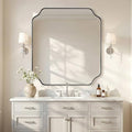 ANDY STAR 32"x40" Chrome Bathroom Scalloped Mirror by ANDYSTAR