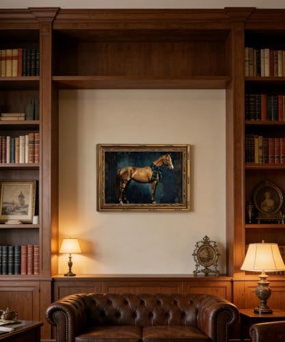 Vintage Gold Framed Wall Art Vintage Horse - Image 7