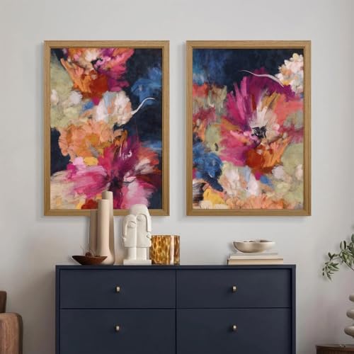Colorful Abstract Wall Art Decor Modern Flower Canvas Wall Art Abstract Flower - Image 5