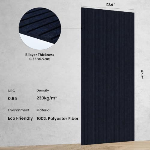 TO-TH Acoustic Panels High Density Soundproof Wall Panels 5 Pack - Image 2