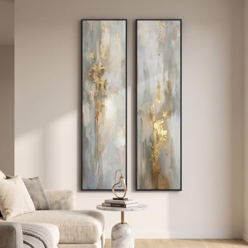 Framed Abstract Vertical Wall Art - Image 4