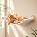 Cat Wall Hammock, Wall Mounted Reversible Plush-Canvas Bed by PELUOMOZ