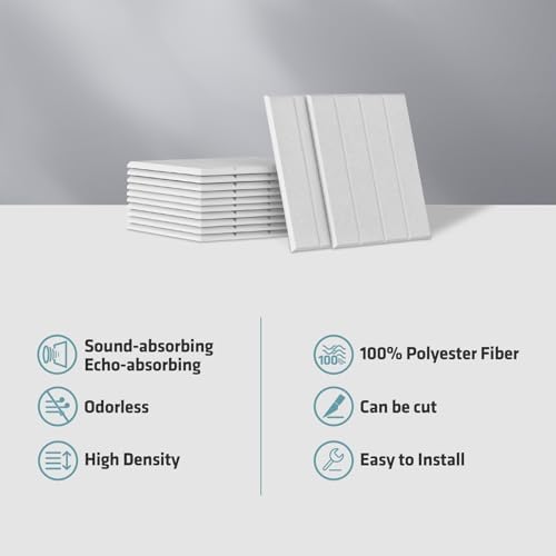 12 Pack Acoustic Panels, 11.8"x11.8" Sound Absorbing Wall Panels - Image 4