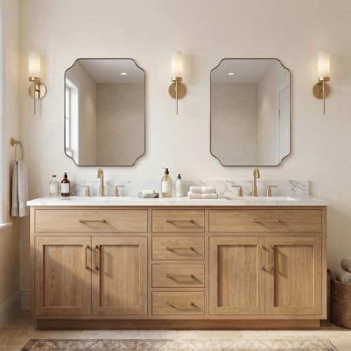 ANDY STAR 24X32 Inch Champagne Bronze Scalloped Mirror - Image 3