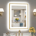 24x32 Gold LED Bathroom Mirror by Awandee