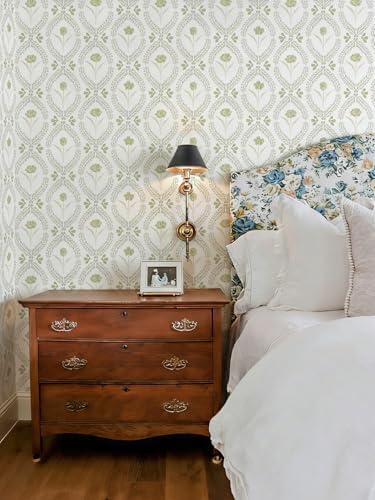 Orainege Peel and Stick Wallpaper Floral Vintage Wallpaper Self Adhesive - Image 2
