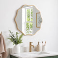 PERFNIQUE Gold Scalloped Mirror, Decorative Modern Wall Decor by PERFNIQUE