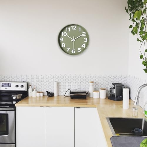 45MinST 12 Inch 3D Number Dial Face Modern Indoor Outdoor Clock, Silent - Image 4