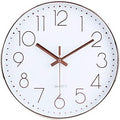 jomparis 13.5 Inch Rose Gold Wall Clock Silent Non-Ticking Quartz Sweep by JOMPARIS