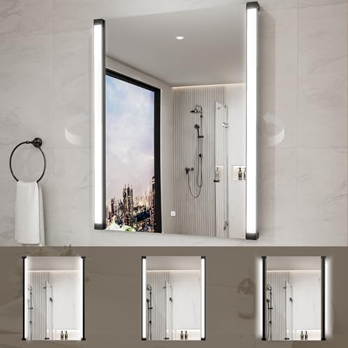 28" Wx36 H LED Mirror for Bathroom Vanity Mirror, 270° Rotatable LED Arms for by YUGAHompack