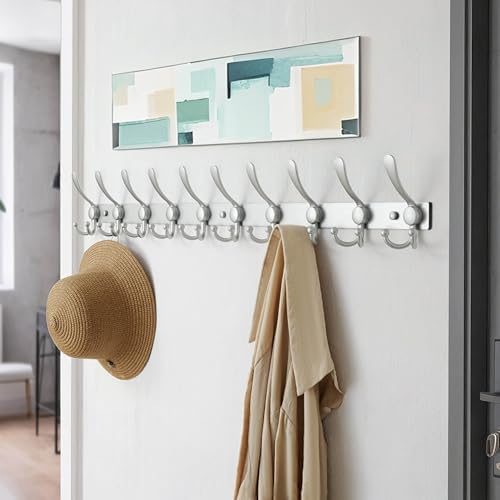 Dseap Coat Rack Wall Mount 37 Inch, Heavy Duty 12-Gauge Base vs Flimsy 1mm - Image 4