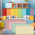 12 Pack Wall Padding Headboard 15.75" x 7.87" x 1.18" Rainbow Colors by Hahafelt
