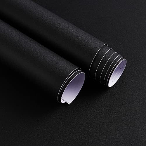 Ismoon Peel and Stick Wallpaper Solid Contact Paper Black Wallpaper by Ismoon