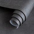 16"×118" Dark Grey Black Concrete Wallpaper Peel and Stick 3D Matte Textured by 3YECAO