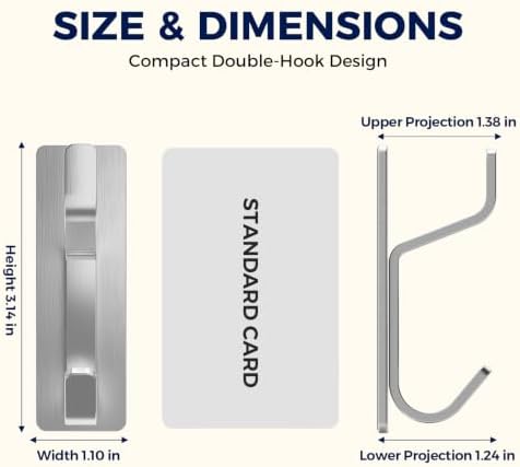 Bntuk Adhesive Towel Hooks for Bathroom, 4 Pack Stainless Steel Wall Hooks No - Image 4