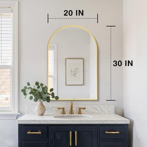FICTOR 20" x 30" Arched Bathroom Vanity Mirror - Image 2