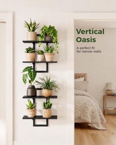 Bamworld Floating Shelves for Wall Planters Indoor Hanging Plant Shelves - Image 6