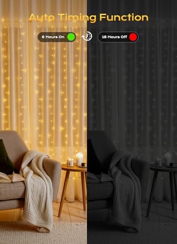 Brightown 600 LED Curtain Lights, 20 FT Plug in Fairy Lights - Image 4
