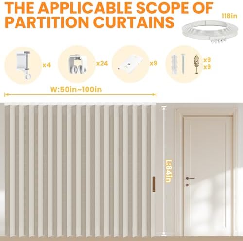 100% Blackout Room Divider Curtains Screen Partitions - Image 3