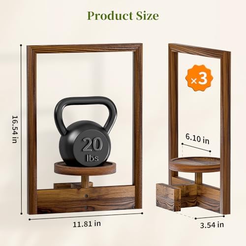 Hanging Planters for Indoor Plants Wood Plant Shelf Hold 22lbs Wall Planter - Image 4
