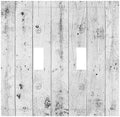 Decorative Switch Plates Rustic White Grey Wood Grain 2 Gang Double Toggle Wall by Lightswitchcovers
