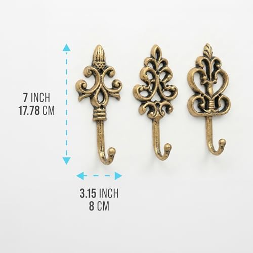 Comfify Gold and Black Cast Iron Wall Hooks - Image 4