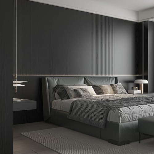 Black Contact Paper Peel and Stick Self Adhesive Wood Grain Wallpaper - Image 4