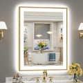 28x36 Gold LED Bathroom Mirror by Awandee