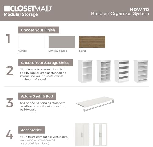 ClosetMaid Modular Closet Collection Shelf and Hang Rod Accessory Kit, 36-Inch - Image 6