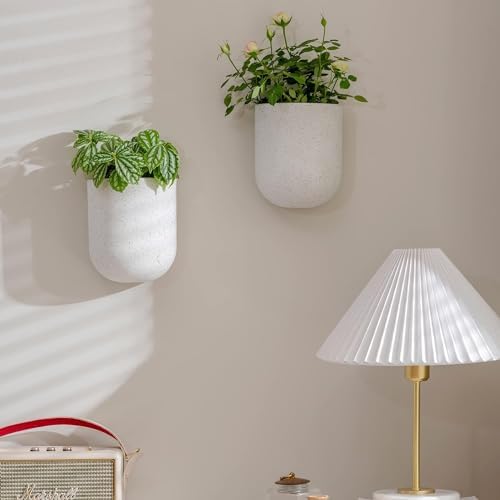 LA Jolie Muse Wall Planters for Indoor Plants, Hanging Flower Pots, 2 Pack - Image 4