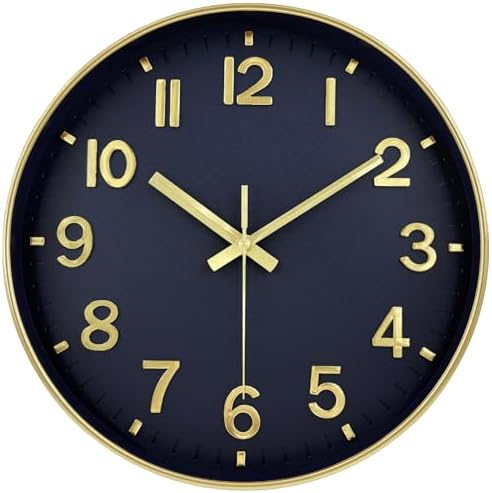 Wall Clock, 8 Inch Wall Clocks Battery Operated, Modern Non Ticking Silent by MABPEDO