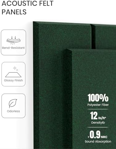 Fluxynara Felt Bulletin Board & Cork Board Alternative, Christmas Green-1 - Image 4
