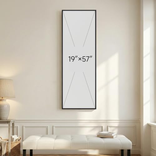 Large Framed Neutral Landscape Abstract Wall Art, Long Vertical 20x60 In - Image 7