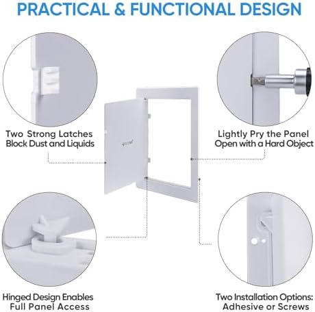 TICONN 6" x 9" Access Panel for Drywall, ABS Wall Hole Cover, Access Door - Image 3