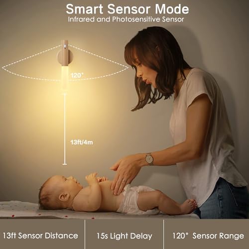 Montford Battery Operated Wall Sconces, Motion Sensor Night Light Magnetic Wall - Image 3