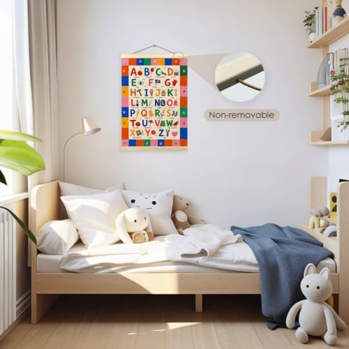 madalo Colorful Educational Alphabet Wall Art Poster Hanger Frame 12x16 - Image 3
